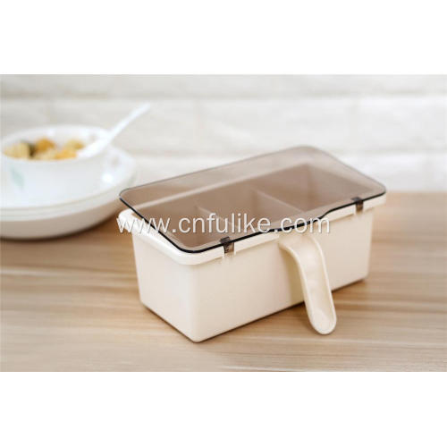 Portable Bamboo Fiber Condiment Container with Handle